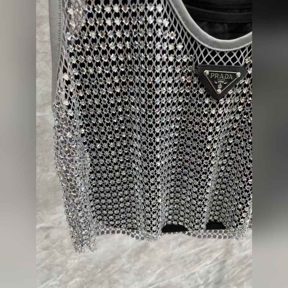 Prada  Black Logo crop  top - Picture 4 of 7